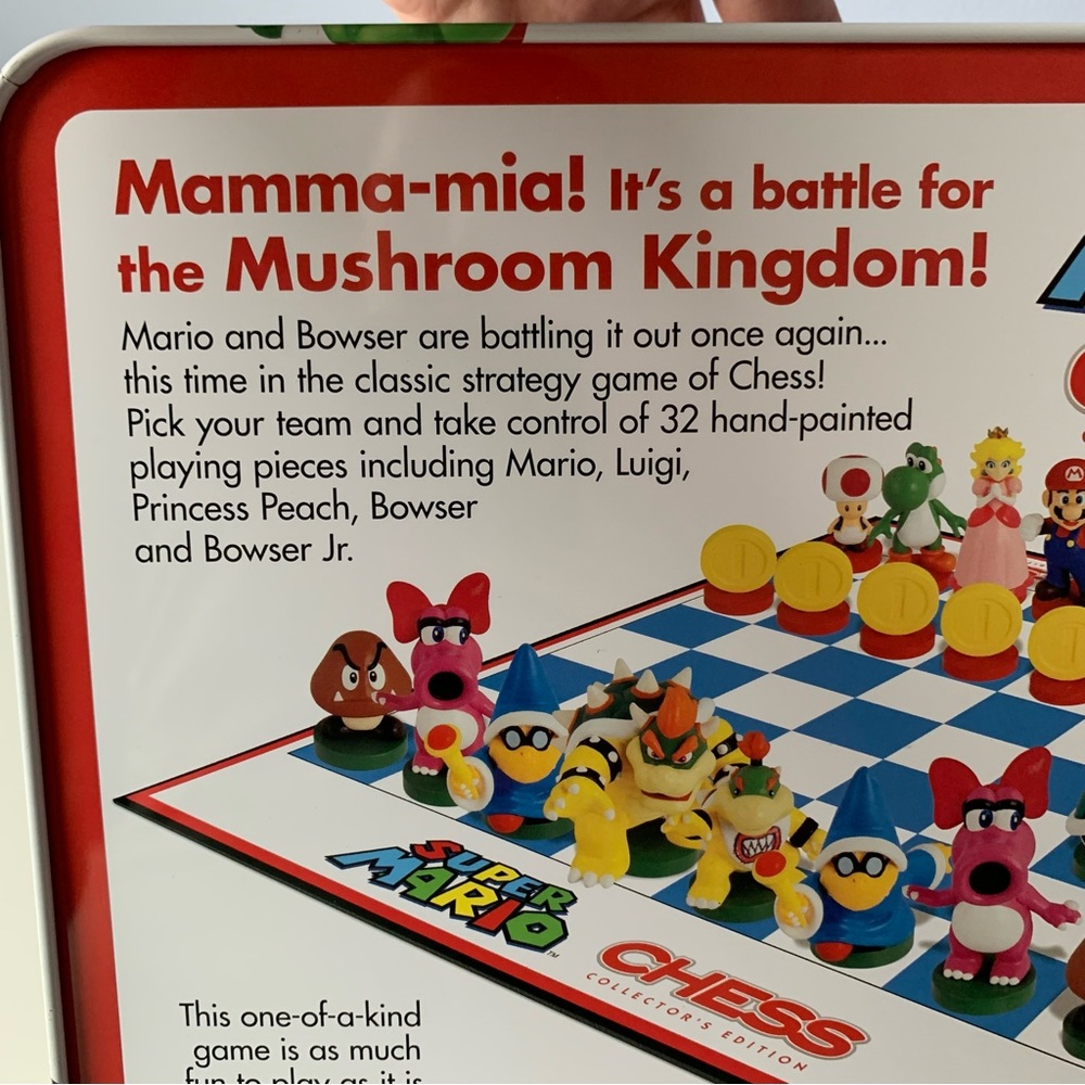 USAopoly Nintendo Super Mario Chess Collectors Edition Board Game Luigi Bowser - Picture 16 of 16